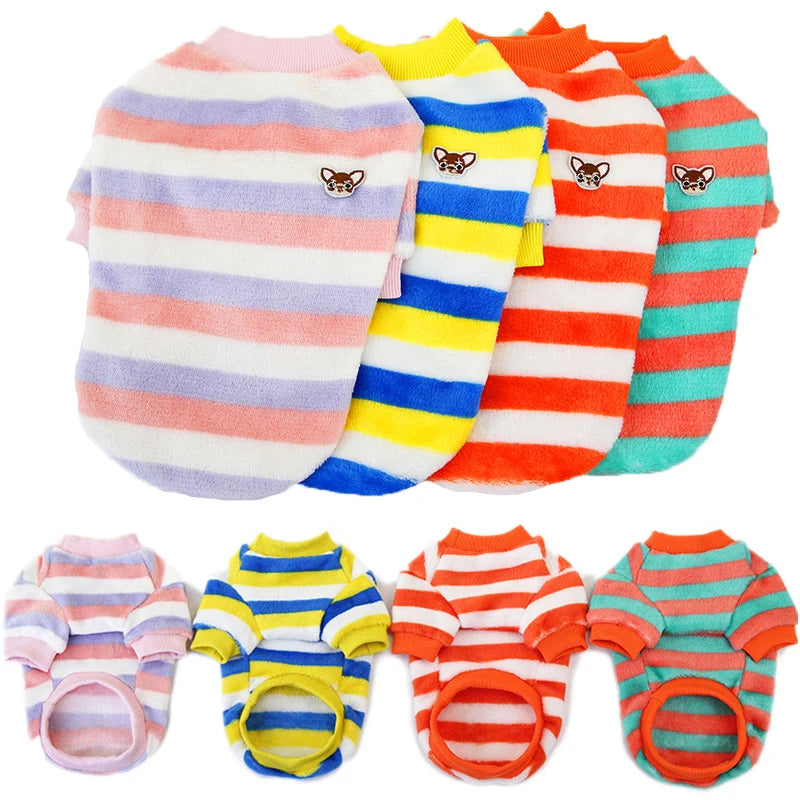 Rainbow Fleece Dog Vest Shirt
