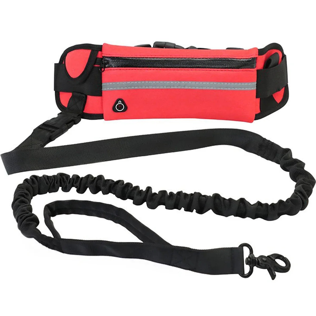 Reflective Leash with Waist Bag Retractable Elastic Belt Dog Traction Rope