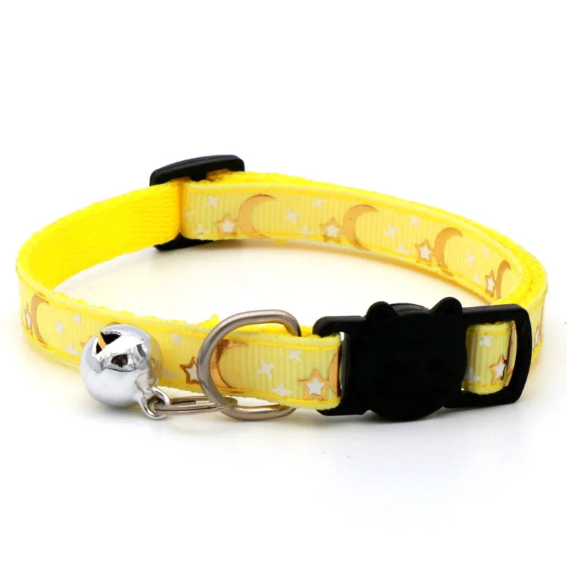 Adjustable Safety Bell Cartoon Star Kitten Collar