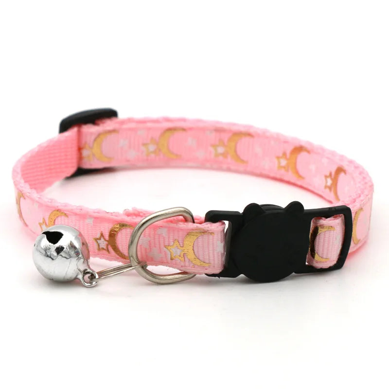Adjustable Safety Bell Cartoon Star Kitten Collar