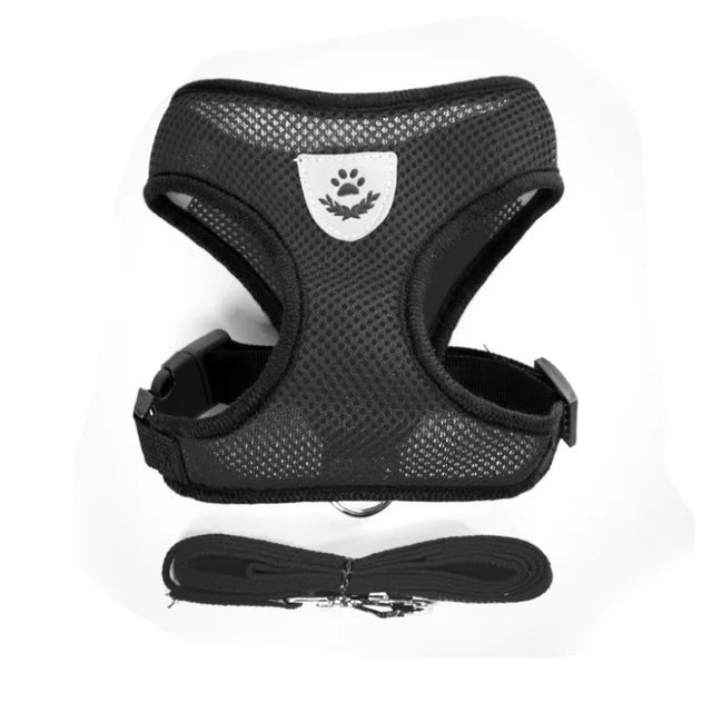 Adjustable Vest Polyester Pet Harness with Lead Leash