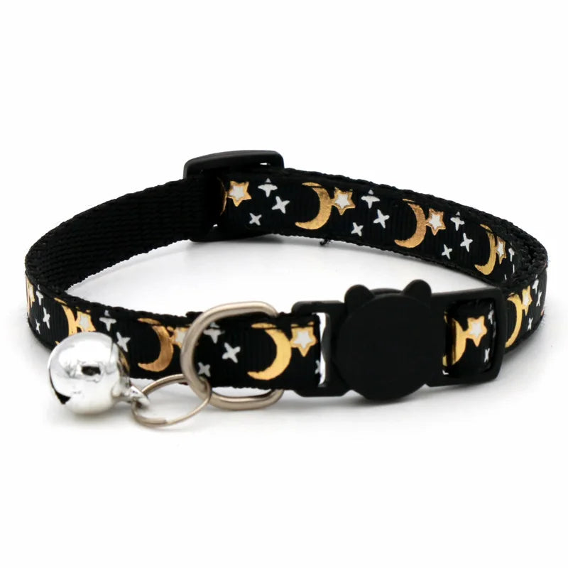 Adjustable Safety Bell Cartoon Star Kitten Collar