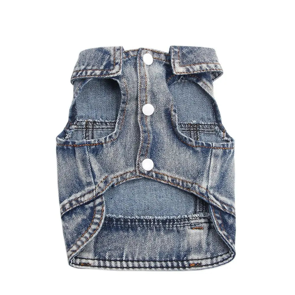 Pet Dogs Jeans Coat Denim Jacket for Cats & Puppies - Spring/Autumn Apparel