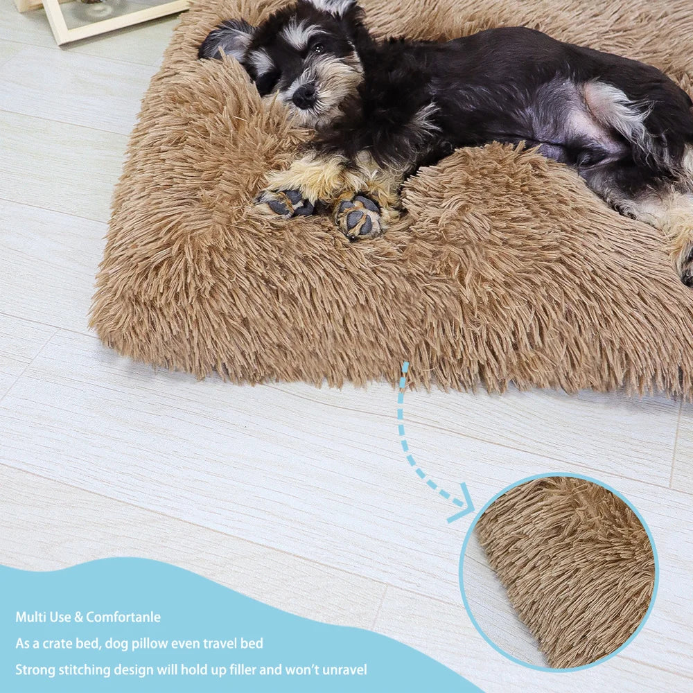 Washable Plush Pet Crate Bed