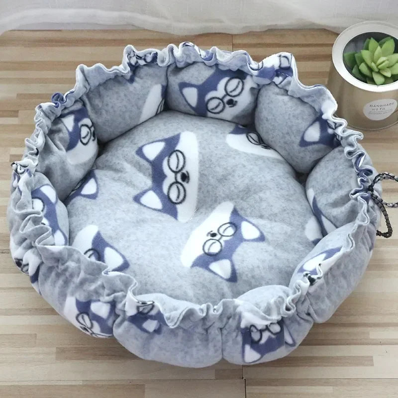 Drawstring Creative Soft Warm Pet Bed