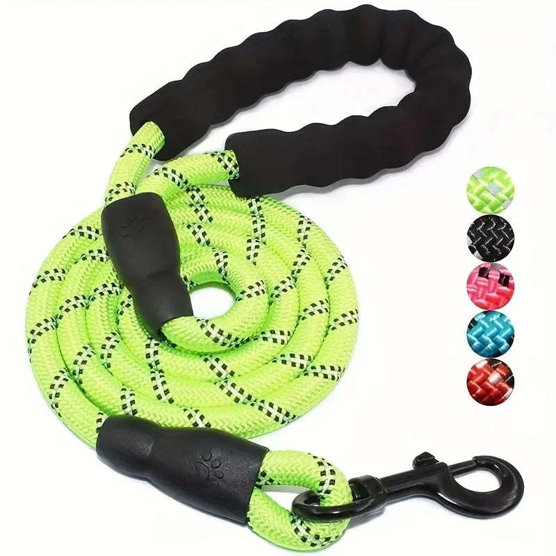 Reflective Dog Leash with Padded Handle - Heavy Duty Traction Ropefety And Contr