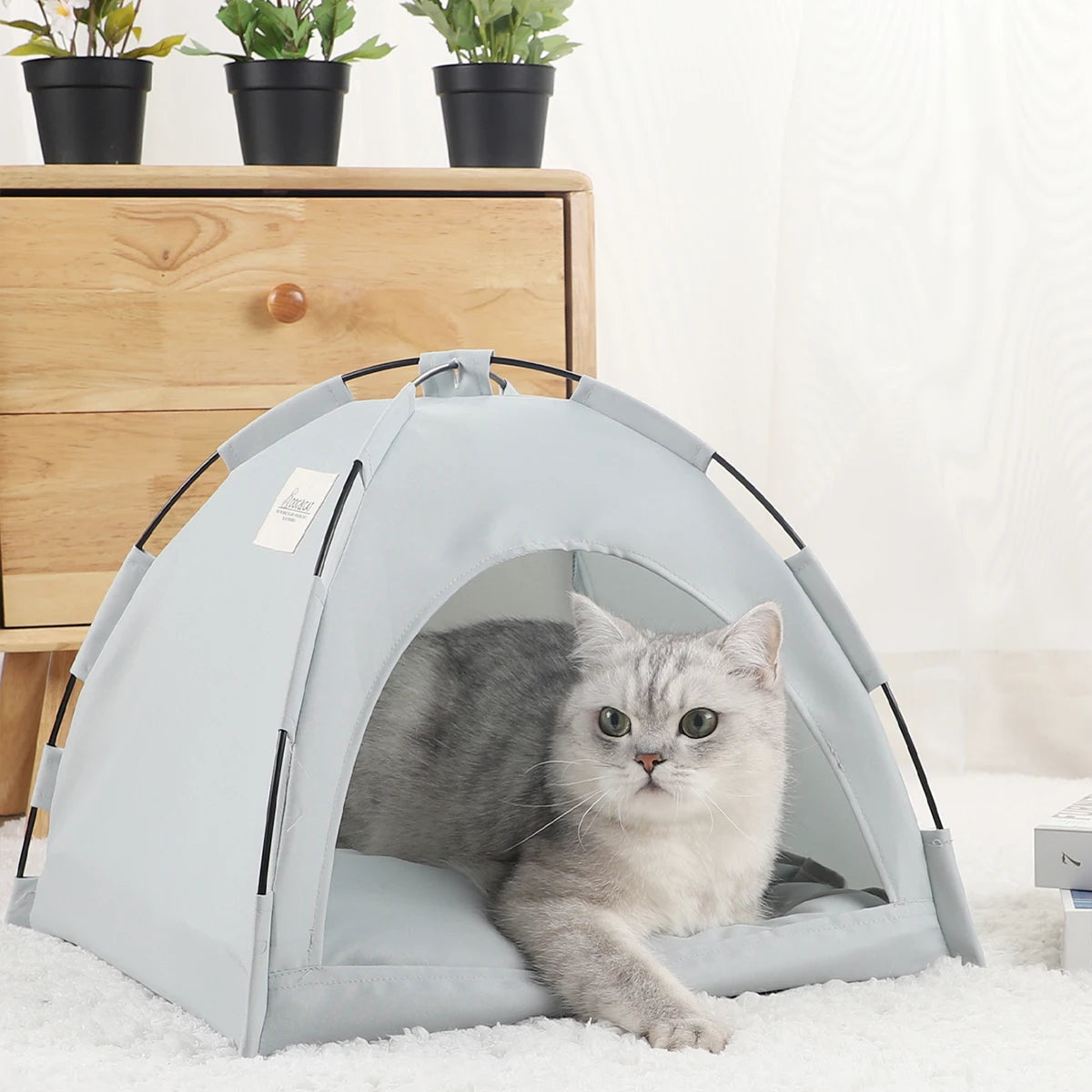 Pet Tent Bed for Cats - Warm Winter Cushion Sofa Basket