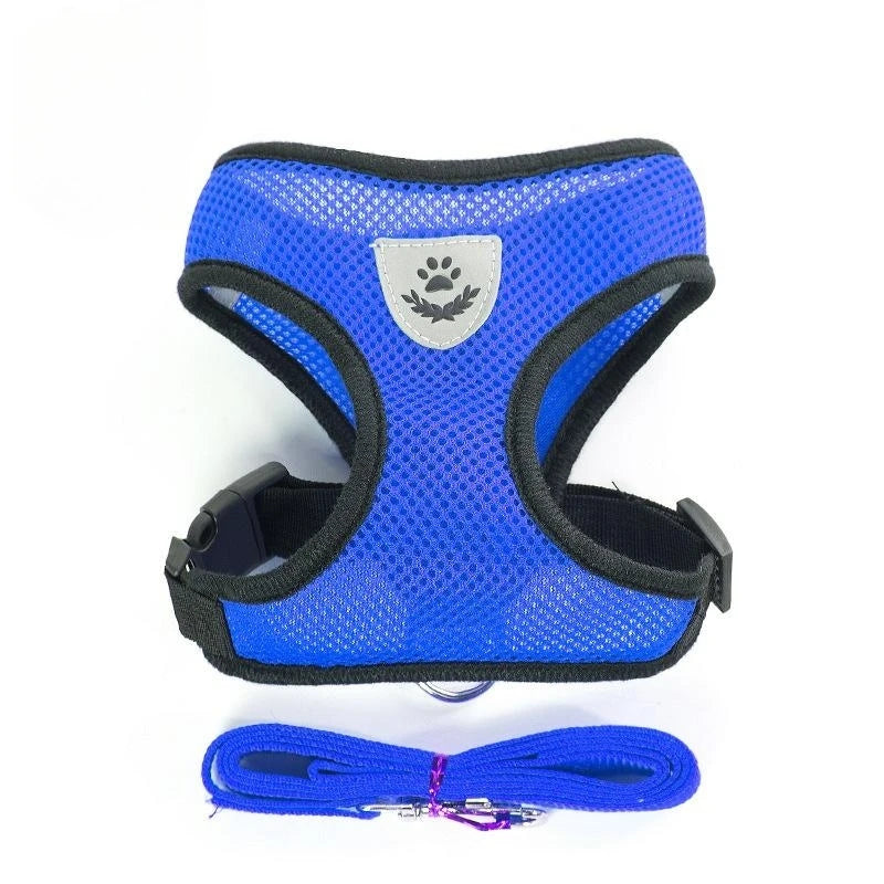 Adjustable Vest Polyester Pet Harness with Lead Leash