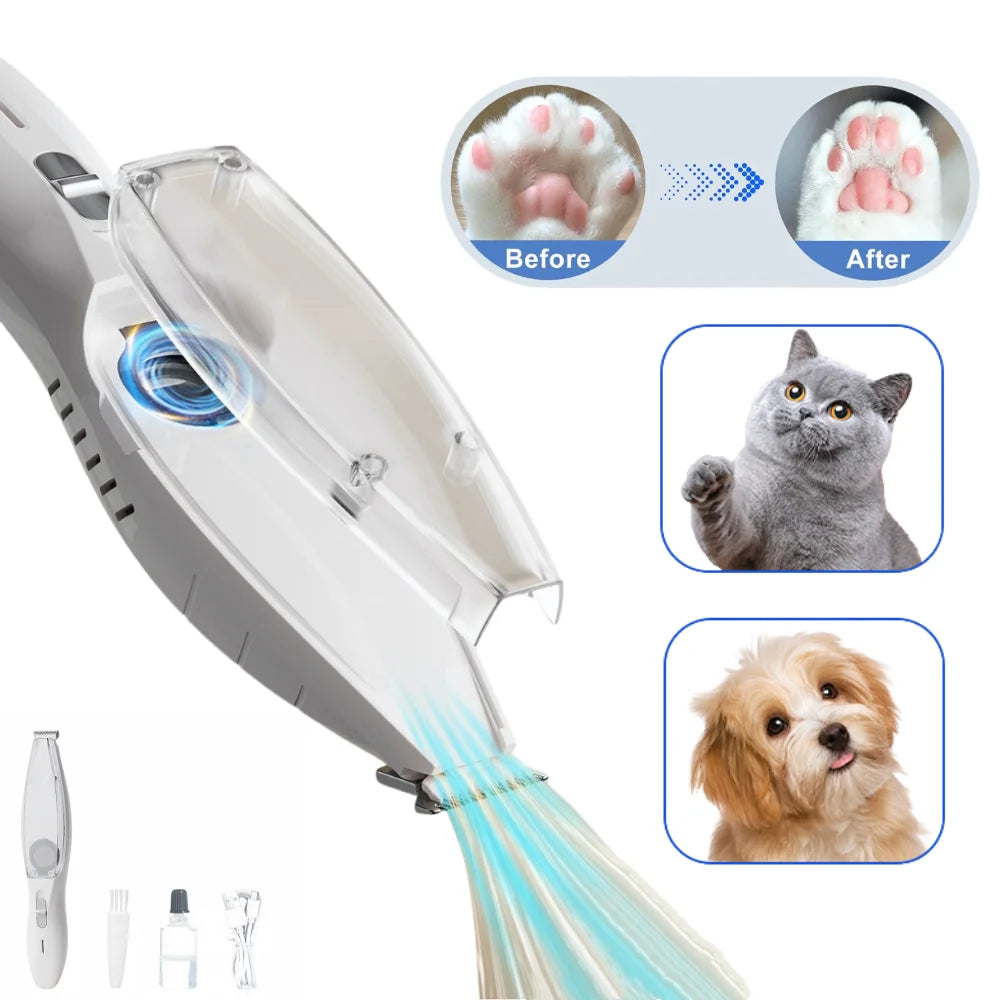Vacuum Pet Paw Clipper & Grooming Trimmer Kit