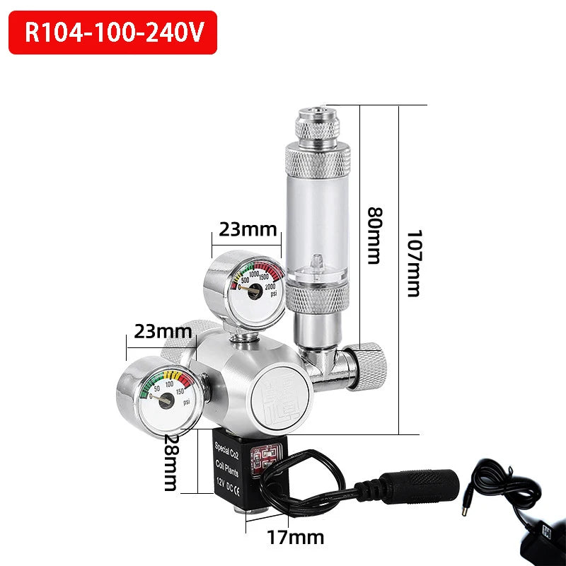 DIY Aquarium CO2 Regulator Solenoid Valve Kit Check Valve Fish Tank