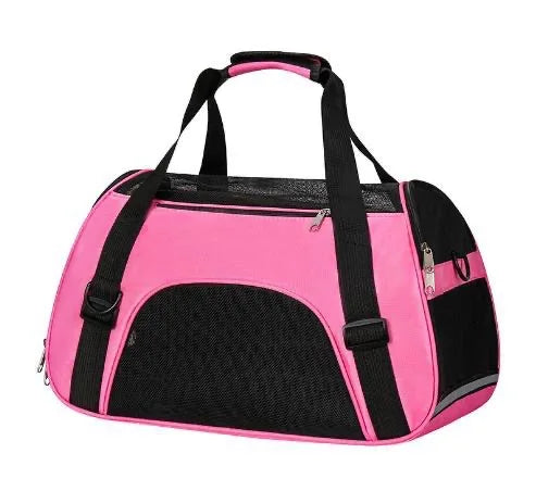 Portable Pet Carrier Bag for Small Dogs & Cats - Travel Handbag with Breathable Mesh