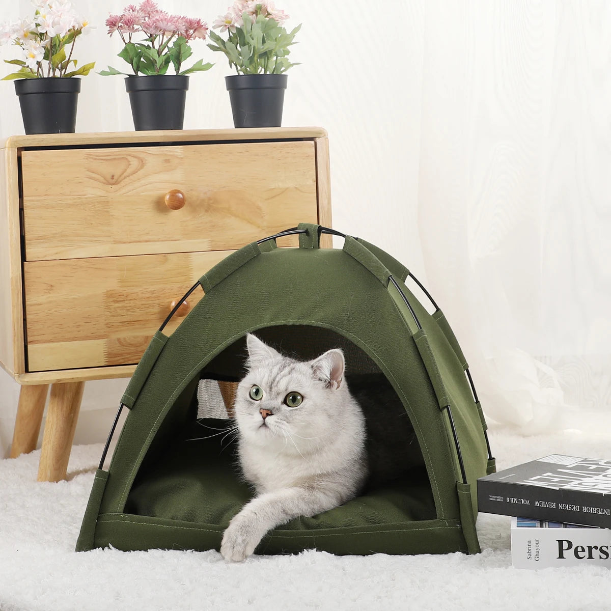 Pet Tent Bed for Cats - Warm Winter Cushion Sofa Basket