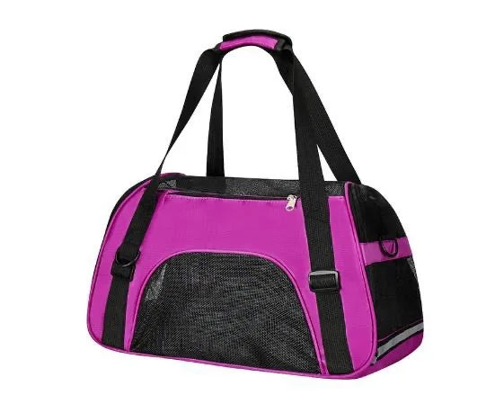 Portable Pet Carrier Bag for Small Dogs & Cats - Travel Handbag with Breathable Mesh