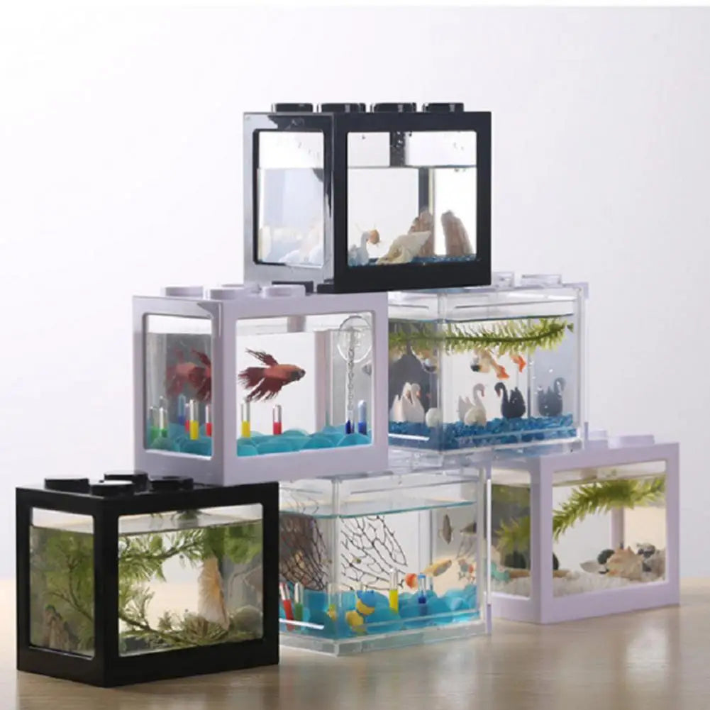 Fish Tank Creative 6 Ventilation Holes Stackable Fish Tank