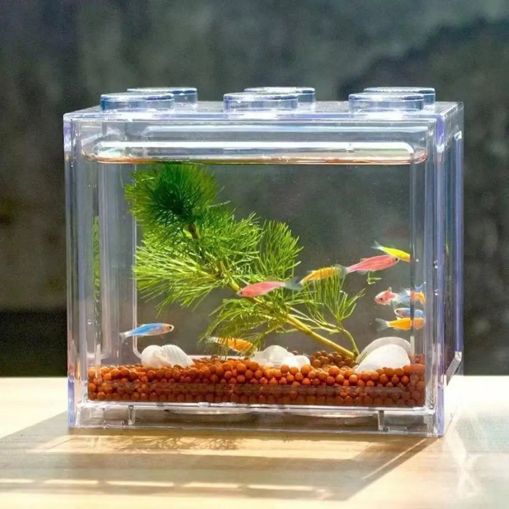 Fish Tank Creative 6 Ventilation Holes Stackable Fish Tank