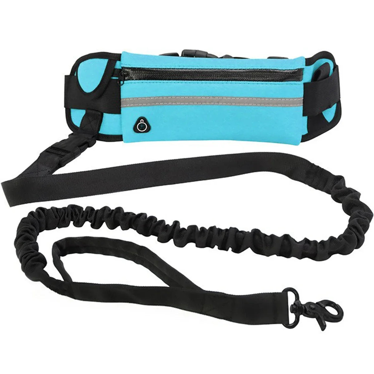 Reflective Leash with Waist Bag Retractable Elastic Belt Dog Traction Rope