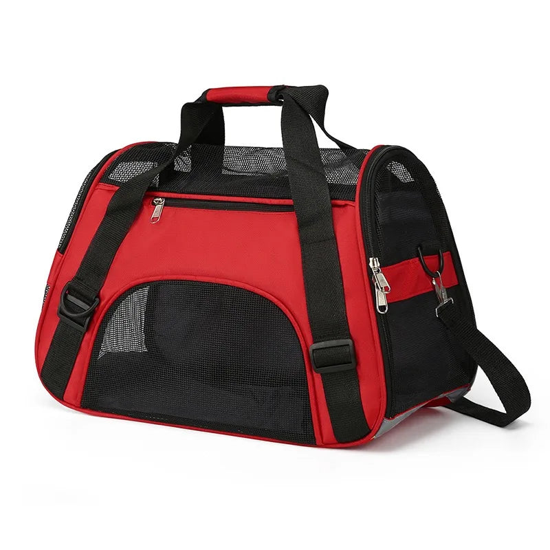 Portable Pet Carrier Bag for Small Dogs & Cats - Travel Handbag with Breathable Mesh